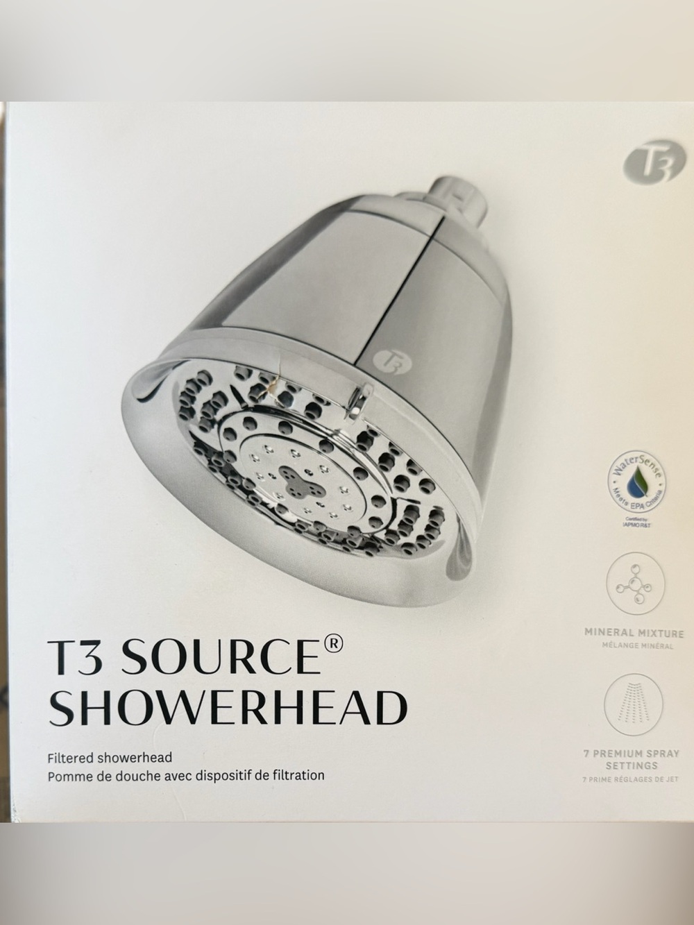 T3 Chrome Filtering Multi-Setting Showerhead in Silver